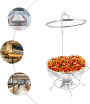 Ronde Buffetverwarmer - Chafing dish - Buffetwarmer - Warmhoudplaat - Warmhoudbakken - Voor Huizen, Restaurants & Foodtrucks - Roestvrij Staal