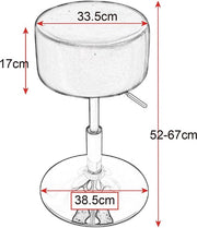 Bolt Edge Ronde Barkruk - Wit - Ergonomisch - Verstelbaar - Zithoogte 52-67cm - Set van 1