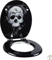 Happyment Antibacteriële Toiletbril Skull - Toiletbrillen - Met Softclose - Universeel - WC Bril – Toiletzitting