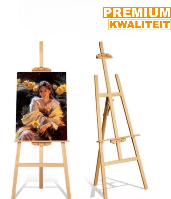 Schilder statief - A frame - Studio-ezel - Opvouwbaar Grenenhout - Verstelbare Display - Kunstenaar Kunstambacht - Tentoonstelling Bruiloft