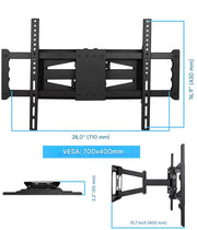 TV muurbeugel - Voor 30"-85" inch - Draaibaar en kantelbaar - Ultra Slim & ruimtebesparend - Beugel statief - Zwart