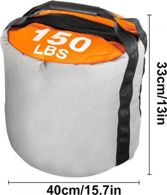 Fitness zandzak 68 kg - Met Handgrepen - Sandbag voor fitness, crossfit en krachttraining - Gewichten gewichtzak