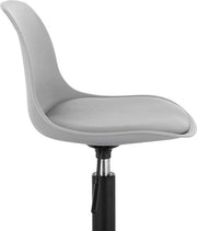Mini Barkruk - Grijs - Kunstleer - Verstelbaar - Zithoogte 37-49cm - Keuken