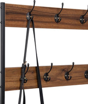 Bolt Edge Kapstok - Hout & Metaal - Met Schoenenrek - 7 Haken - 3 Planken