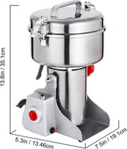 Elektrische Graanmolen - Kruidenmolen - Specerijenmolen - Spice grinder - Kruidenmaler - 1800W - RVS