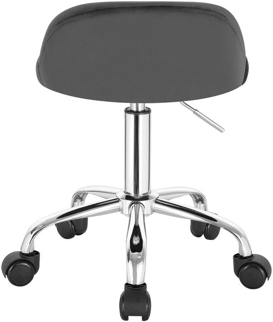 Werkkruk - Zwart - Velvet - Zadelkruk - Zonder rugleuning - Ergonomisch