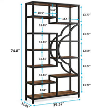 Boekenkast Martino - Vakkenkast 180cm - Opbergkast - 11 lagen - Boekenrek - Woonkamer, slaapkamer, kantoor