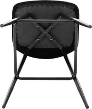 Barkruk Merlito - Industrial - Zwart - Barkrukken set van 2 - Barstoel Kruk - Barstoelen met rugleuning - Keukenstoel - Velvet