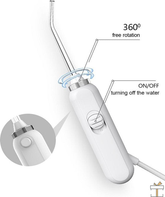 Happyment Waterflosser - Tandsteen verwijderaar - Monddouche - Flosapparaten - Wit