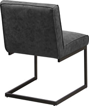 Happyment Eetkamerstoel Pilino - Keukenstoel - Gestoffeerde Stoel - Metalen Poten - Microvezel bekleding - Woonkamer - Eetkamer