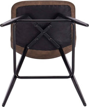Barkruk Maro Industrial - Bruin - Barkrukken set van 2 - Barstoel Kruk - Barstoelen met rugleuning - Keukenstoel - Kunstleer