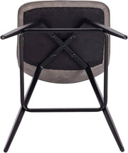 Barkruk Miso Industrial - Donkergrijs - Barkrukken set van 2 - Barstoel Kruk - Barstoelen met rugleuning - Keukenstoel - Kunstleer