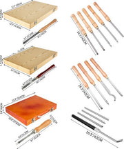 Happyment Houtbeitel set - Gereedschap - Hoge Kwaliteit - Draaigereedschap - Professioneel - Hout - Bruin