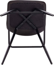 Barkruk Zizi Industrial - Antraciet - Barkrukken set van 2 - Barstoel Kruk - Barstoelen met rugleuning - Keukenstoel - Kunstleer