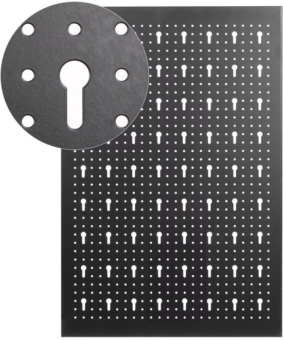 Gereedschapswand - 120x60cm - Pegboard - Gereedschapwand - Gereedschapsbord - Gereedschap organizer - Gereedschapskast - Metalen muur organizer - Tool organizer