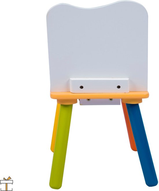 Happyment Kindertafel en 2 Stoeltjes - Kindermeubel - Speeltafel - kinderbureau - Vissen