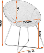 Bezoekersstoel - Groen Velvet - Metalen poten - Set van 1 - Zithoogte 44cm
