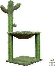 Happyment® Unieke Cactus Krabpaal voor Katten - Zachte Kattenmand hangmat - Kattenspeelgoed - Geschikt voor kleine kittens - 93 CM