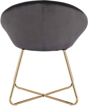 Bolt Edge Bezoekersstoel - Donkergrijs Velvet - Metalen Poten - Deluxe Eetkamerstoel - Zithoogte 44cm - Set van 1