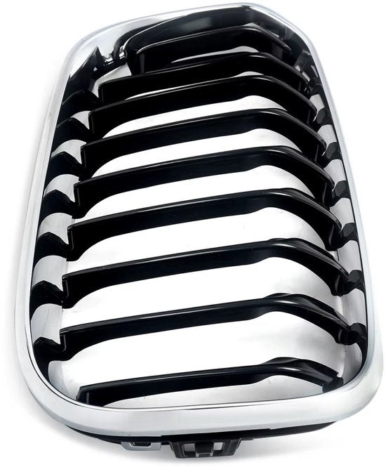 Niergrille Twinblade - Front Niergrille - Chroom + Zwart - Auto accessoires - Voor BMW 1 Serie F20/F21 LCI (2015-2019)