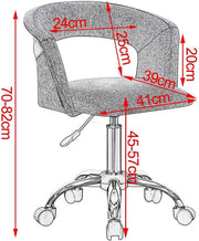 Bureaustoel - Roze Velvet - Ergonomisch - Op Wielen - Verstelbaar