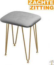Happyment Kaptafel Deluxe - Inclusief spiegel en krukje - Grijs - Kinderen & volwassenen - Make up tafel voor meisjes - Black friday - Kerstcadeau