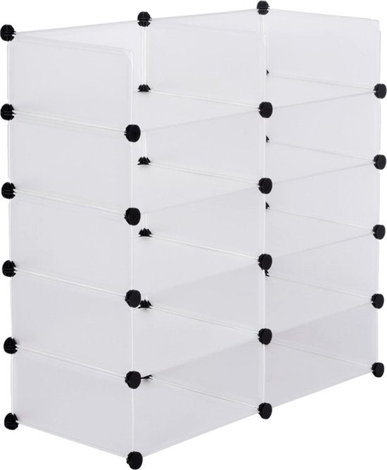 Happyment Luxe Sneakerbox - Wit - 10 stuks - Schoenenbox - Schoenenrek - Opbergbox - Schoenendoos - Opbergsysteem