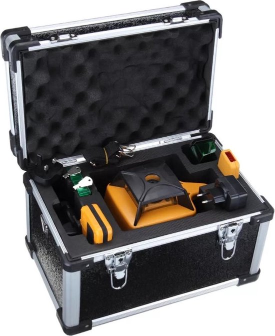 Happyment Zelfnivellerende laser PRO - Roterende bouw laser - Waterpas laser SET - 360 graden laser - Rotary lijnlaser - Laserwaterpas - Professional - Professioneel - Complete set - Bouw - Hovenier - Installatie techniek - Timmerman