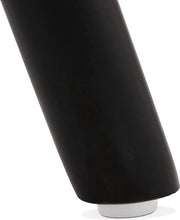 Hoge Barkruk - Zithoogte 75 cm - Wit Kunstleer - Met Rugleuning - Zwart Frame - Set van 1