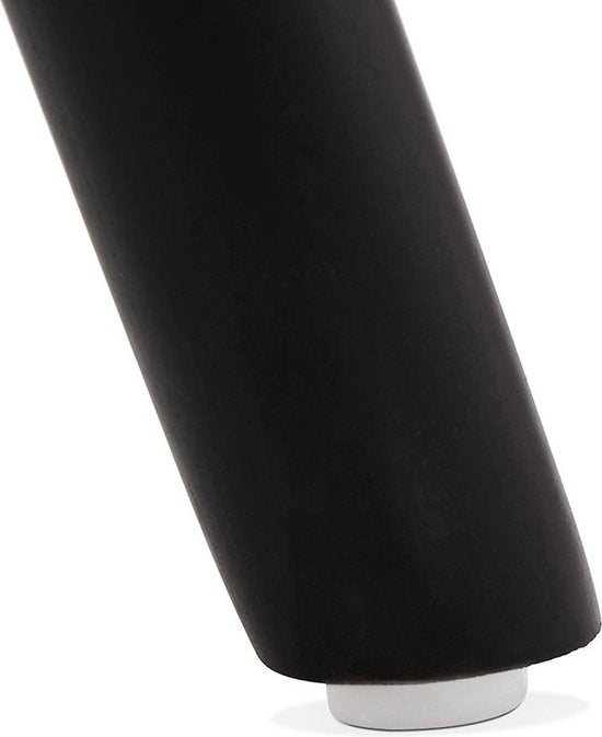 Hoge Barkruk - Zithoogte 75 cm - Wit Kunstleer - Met Rugleuning - Zwart Frame - Set van 1