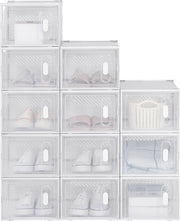 Happyment Schoenenbox Zoda - Transparant - 12 stuks - Sneakerbox - Schoenendoos - Opbergsysteem - Opbergbox