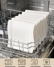 Happyment Luxe Serviesset - 12 Persoons - Porselein - 12 Delig - Bordenset 12 persoons - Bordenset 12 delig - Wit