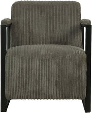 Happyment Moderne Fauteuil - Voor binnen - Grijs - Loungestoel met hoofdkussen - Volwassenen - Loungezetel - Modern