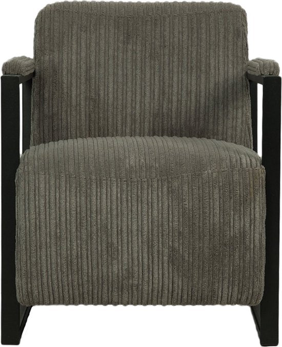 Bolt Edge Moderne Fauteuil - Loungestoel - Grijs - Met hoofdkussen - Voor binnengebruik