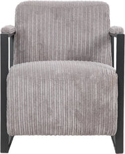 Happyment Fauteuil Veno - Voor binnen - Lichtgrijs - Loungestoel met hoofdkussen - Volwassenen - Loungezetel - Modern