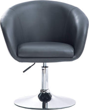 Barkruk Nero Deluxe - Industrial - Grijs - Barkrukken set van 1 - Barstoel Kruk - Barstoelen met rugleuning - Keukenstoel - In hoogte verstelbaar - Kunstleer