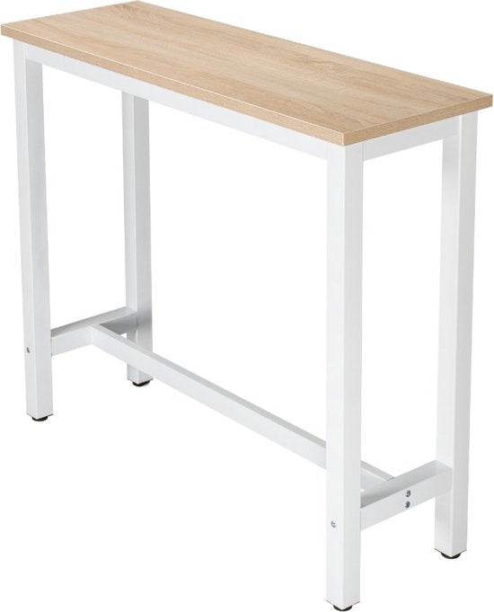 Happyment Bartafel Dublin - Eiken - Voor binnen - Keuken - Hout - Metaal - Rechthoekig - 120x40x100cm