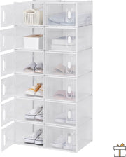 Happyment Schoenenbox PRO - 12 stuks - Transparant - Sneakerbox - Schoenendoos - Opbergsysteem - Opbergbox