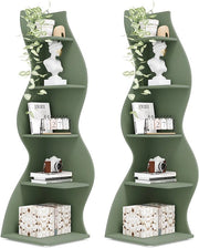 Moderne boekenkast 5 lagen - Groen - Boekenrek - Woonkamer, slaapkamer en kinderkamer - 50 × 48 cm × 177 cm - Hout
