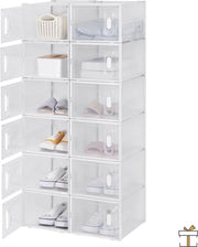 Bolt Edge Schoenenbox - Transparant - 12 stuks - Sneakerbox - Opbergsysteem