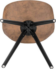 Bolt Edge Bezoekersstoelen - Donkerbruin stof - Houten poten - Zithoogte 46cm - Set van 2