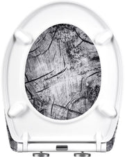 Antibacteriële Toiletbril Woody - Met Softclose - Universeel - Toiletbrillen met print - WC Bril - Toiletzitting