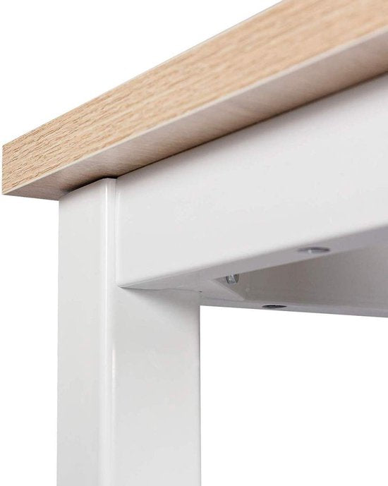 Happyment Bartafel Dublin - Eiken - Voor binnen - Keuken - Hout - Metaal - Rechthoekig - 120x40x100cm