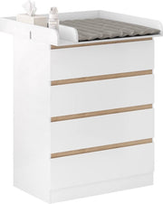 Commode Kast - Ladekast - Verzorgingstafel - Aankleedtafel - Wit