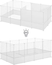 Knaagdierenren - Hoog - Wit - Verstelbaar - Voor Kleine Dieren - 142x53x71cm