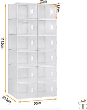 Happyment Schoenenbox PRO - 12 stuks - Transparant - Sneakerbox - Schoenendoos - Opbergsysteem - Opbergbox