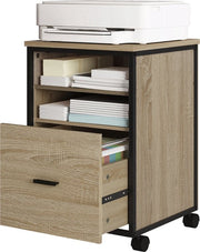 Bolt Edge Luxe Archiefkast - Op Wielen - Dossierkast van Hout - Bureaukast en Ladeblok - Lichtbruin - 40x40x60cm