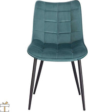 Happyment Luxe Eetkamerstoelen - Velvet Turqoise - Woonkamerstoelen - Keukenstoelen - Kuipstoel - Set van 2, 4 of 6