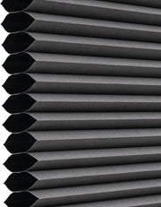 Happyment Honinggraat deluxe gordijn - Grijs 70x120cm - Rolgordijn - Lichtdoorlatend - Isolerend - Zonder boren - Polyester