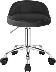 Werkkruk - Zwart - Velvet - Zadelkruk - Zonder rugleuning - Ergonomisch